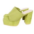 thumbnail image 2 of Viluyesy Womens Chunky Sandals, Open Toe High Heels Thick Sole Casual Fashion Slide Shoes Green US5.5, 2 of 9