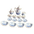 thumbnail image 1 of Juego de té de con flor miniatura para , 15 Uds., escala 1/12, nuevo Zulema Juego de té de China, 1 of 8