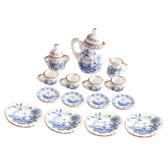 Mini utensilios de cocina, juego de té, juguete de simulación de porcelana, el mejor regalo para cumpleaños o