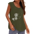 thumbnail image 1 of Pompotops Blouse d'Été Décontractée Sans Manches à Boutons Col Rond Ample pour Femmes, 1 of 4