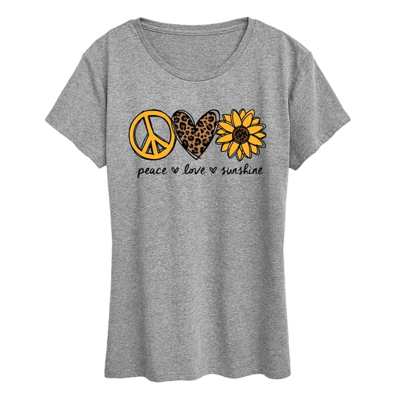 Instant Message - Peace, Love, Sunshine - Women's Short Sleeve Graphic T-Shirt