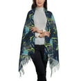 thumbnail image 3 of Cauagu Cartoon Dinosaur Print Women Wrap Shawl tassels Scarves Retro Scarf 77.6"X28.3", 3 of 8