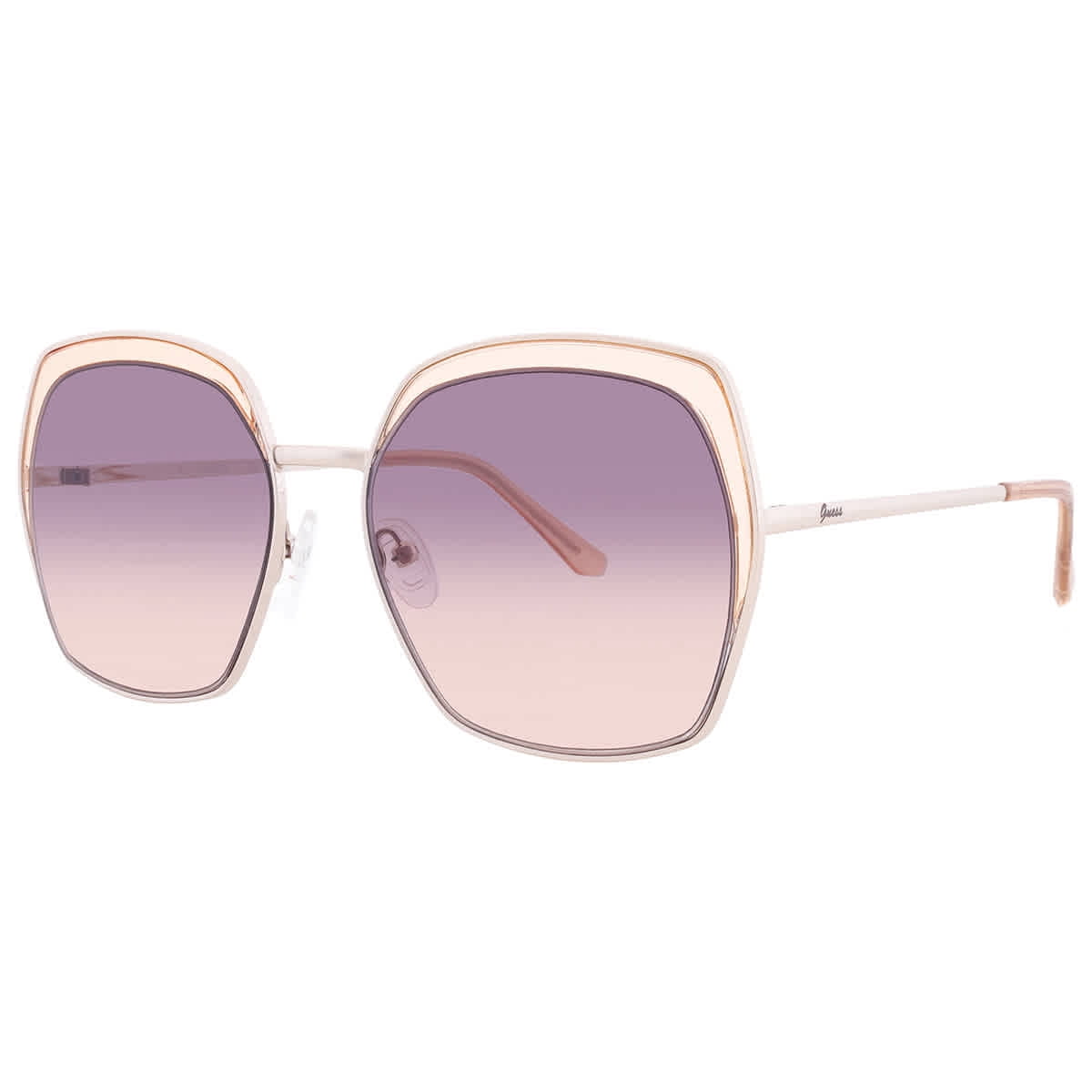 Guess Vibrant Pink Square Sunglasses Guess Gu7906-H 7G001076 sunglasses for women in Gold Pink Shiny main image 2