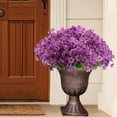 thumbnail image 4 of 20 Bundles Artificial Flowers for Outdoors, UV Resistant Fake Realistic Flowers with Plastic Plants Spring Decor, Faux Silk Flowers for Outside Window Box Front Porch Planter Decor-Purple, 4 of 5