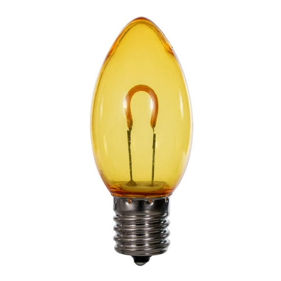 C9 Transp Filament Yellow Bulb .6W 25/Bg