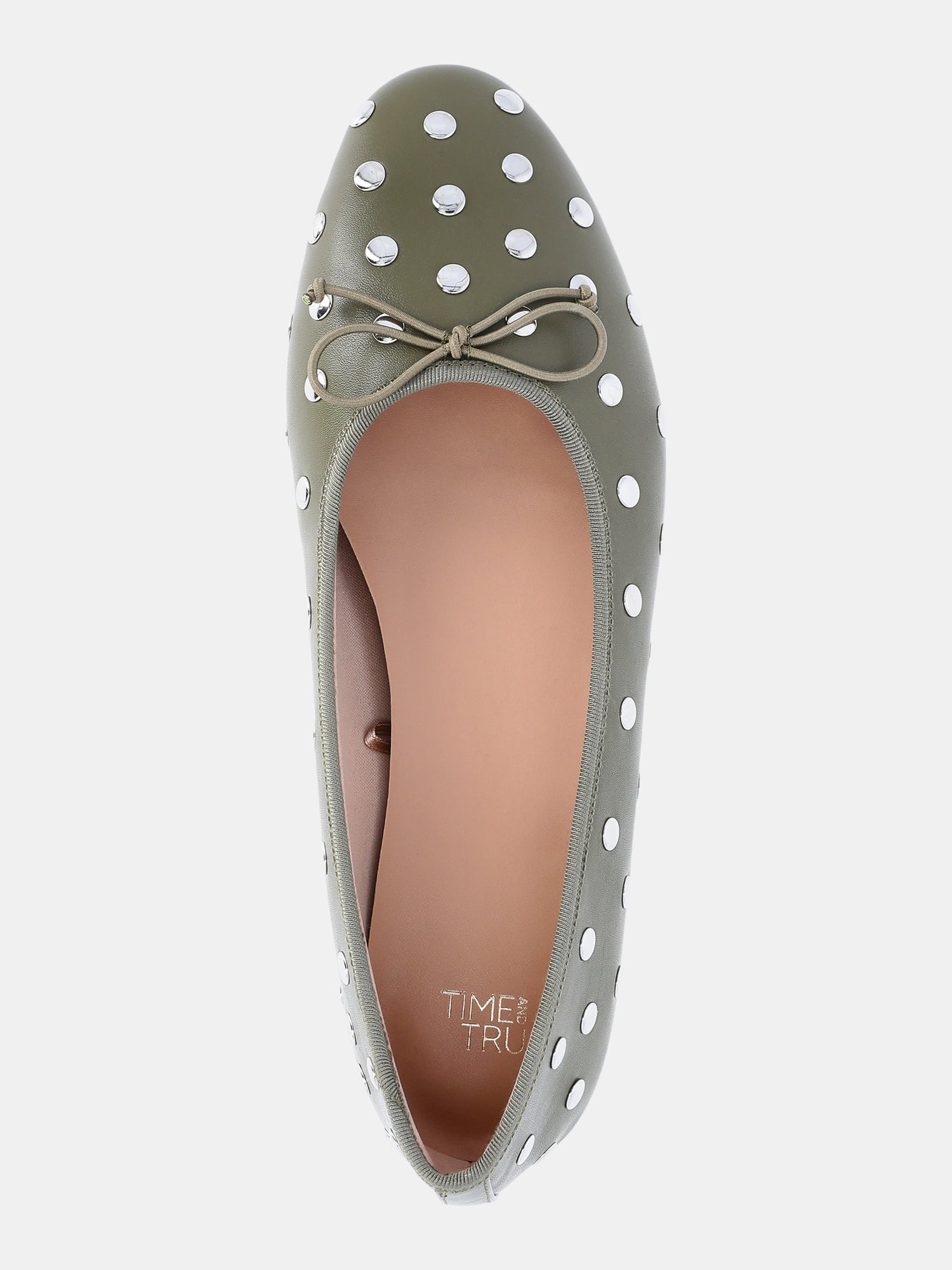 Time and Tru Women's Studded Ballet Flat
