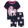 thumbnail image 3 of ATAIKU Little Girls 4 Piece Pajamas Short Sets Unicorn Cotton Pjs Sleepwear Summer Kids Jammies 2-9Y, 3 of 11