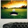 thumbnail image 1 of Design Art Golf Ball near Hole Landscape Artwork Canvas Print, 1 of 2