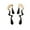 Black, variant on 1 Pair Women Earring Irregular Liquid Water Drop Shape Stainless Alloy Contrast Color Hollow Out Polished Personality Ear Stud Geometric Long Earrings