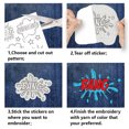 thumbnail image 3 of 4 Sheets 11.6x8.2 Inch Stick and Stitch Embroidery Patterns Non-woven Fabrics Water Soluble Embroidery Stabilizers Word 297x210mmm, 3 of 7