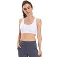 thumbnail image 2 of Sujetadores deportivos para mujer Sujetador deportivo acolchado con espalda cruzada Sujetador deportivo de soporte medio Sujetador de yoga para correr Xemadio LRWJ036-4, 2 of 7