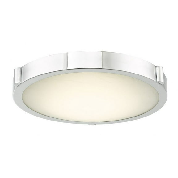 Abra Lighting 13" Low Profile Frosted Glass Flushmount with High Output Dimmable LED