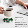 thumbnail image 3 of Christmas Tree Coasters Set of 6, Absorbent Coasters for Drinks, Green Gnomes Winter Xmas Snowflake Coaster for Desk Coffee Table Protection, Home Decor House Warming Gifts 4", 3 of 8