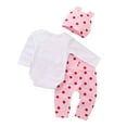 thumbnail image 6 of LAPAKIDS Newborn Baby Girl Animal Print Romper+Pants+Hat Set Outfits Clothes 6-12 Months, 6 of 8