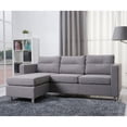 thumbnail image 2 of Gold Sparrow Detroit Faux Leather Convertible Sofa in White, 2 of 7