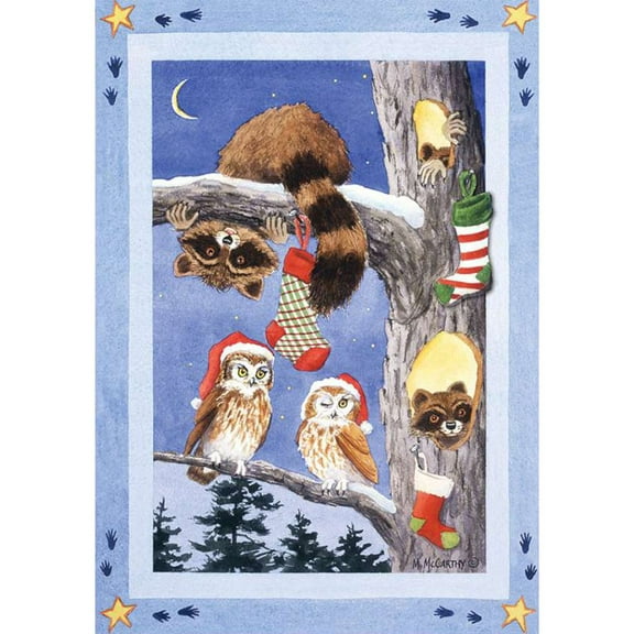 Premier House Size Flag - Woodland Stocking