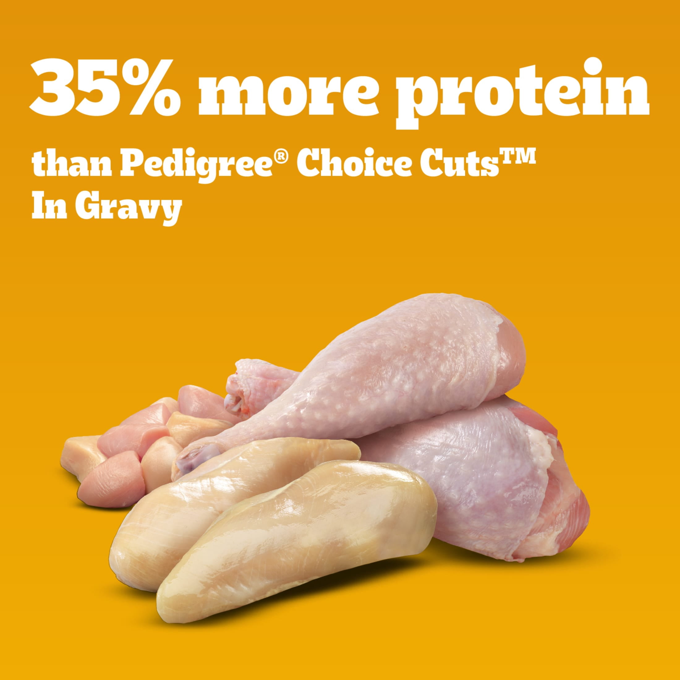 Pedigree High Protein Chicken & Turkey Flavor In Gravy Adult Soft Wet Dog Food, (12) 13.2 oz Cans