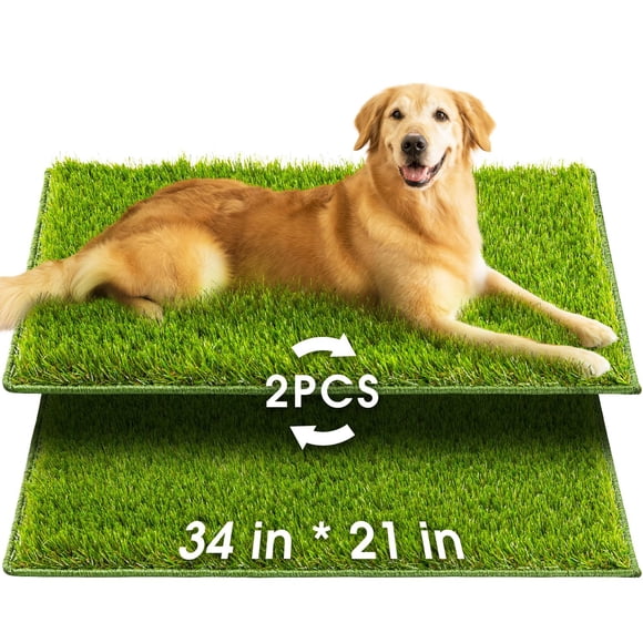 Hompet Artificial Grass for Dogs, 34"x21", Professional Dog Grass Mat, Easy to Clean with Drainage Holes, Potty Training Pad and Replacement Fake Gra