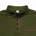 thumbnail image 5 of Men's Short Sleeve Henley Pullover Light Weight Tee Shirts Button Shirt Top for Summer Casual Green S, 5 of 9