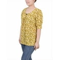 thumbnail image 2 of NY Collection Petite Short Sleeve Balloon Sleeve Top, 2 of 4