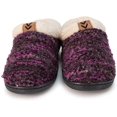 thumbnail image 2 of Pupeez Mother and Daughter Slippers Same Slippers Mommy and Me Matching Outfits Crochet Knitted Fleece Lined Clog Slippers Purple, 2 of 8