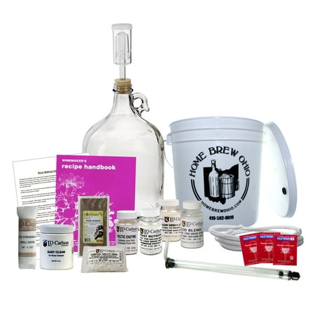 Home Brew Ohio Upgraded 1 Gallon Wine From Fruit Kit - Includes Mini (Best 1 Gallon Brewing Kit)