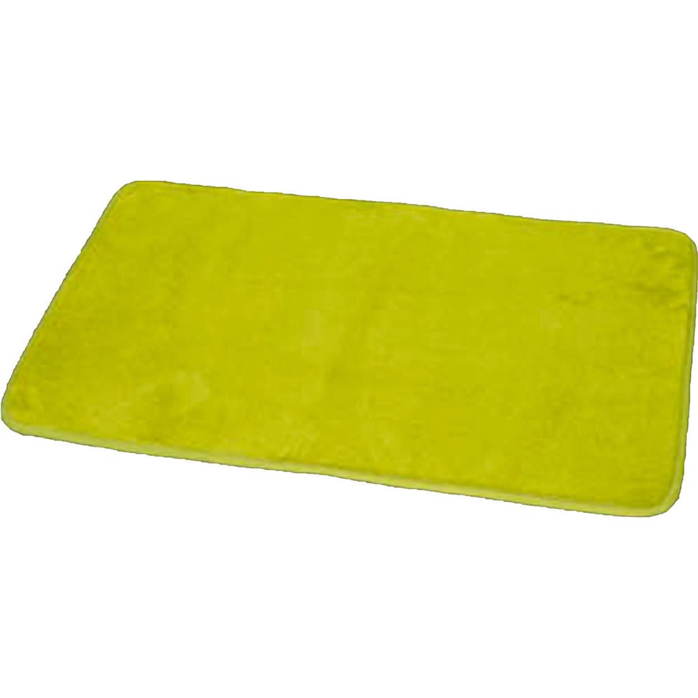 Microfiber Non Skid Bath Mat Rug Rectangular 29.5 esL x 17"W Lime Green