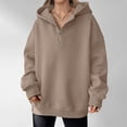 thumbnail image 6 of Womens Zip Up Hoodies Half Zip Pullover Fall Winter Oversized Workout Sweatshirts Y2k Zipper Jackets With Pockets,XL, 6 of 8