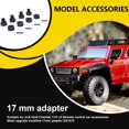 thumbnail image 4 of Tholdsy Adaptador de 17MM, nuevo estilo, alto rango, diseño único, apariencia exquisita, fácil instalación, espaciadores de rueda RC, reemplazo para Kits de construcción modelo Negro Tholdsy FN001428-02, 4 of 6