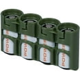 thumbnail image 1 of Storacell Slimline CR123 Caddy de Rangement pour Batteries, Vert Militaire, Contient 4 Batteries (Non Incluses), 1 of 3