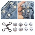 thumbnail image 2 of Juego de 4 extensores de cintura ajustables con botón sin clavos de 1,1'' con hebilla de repuesto gris, 2 of 7