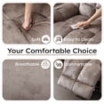 thumbnail image 3 of Bonzy Home Recliner Chairs for Living Room Manual Reclining Chair Single Sofa for Bedroom,Light Taupe, 3 of 5
