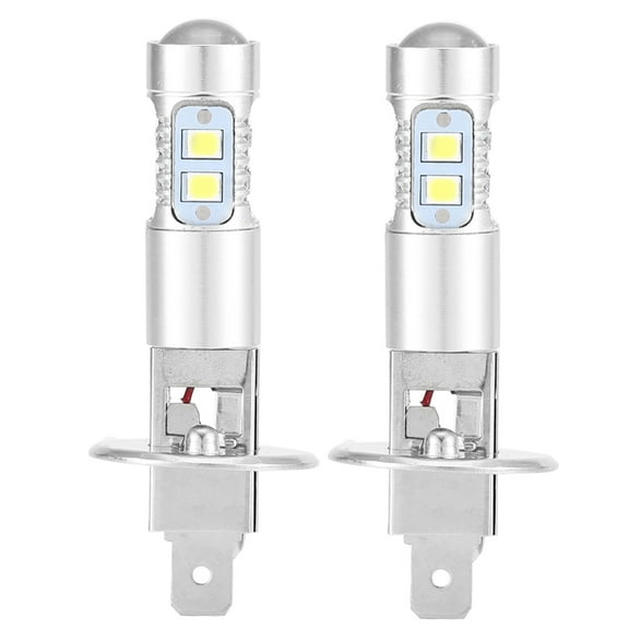 Tebru LED Headlight, Headlight, 2x H1 6000K Super White 100W LED Headlight Bulbs Kit Fog Driving Light