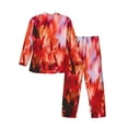 thumbnail image 2 of Kll Autumn Maple Leaves Sleepwear Mens Flannel Pajamas,Long Cotton Pj Set, 2 of 9