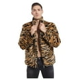 thumbnail image 3 of AXXD Coats For Men,Men Leopard Winter Warm Fashion Outdoor Woolen Faux-Fur' Coat Collar OverCoat, 3 of 9