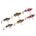 thumbnail image 3 of 2 uds, señuelos de suave con ojos , señuelos de natación con en anzuelos triples para trucha, salmón, lubina Negro Sunnimix Señuelos de pesca de plomo suave, 3 of 8