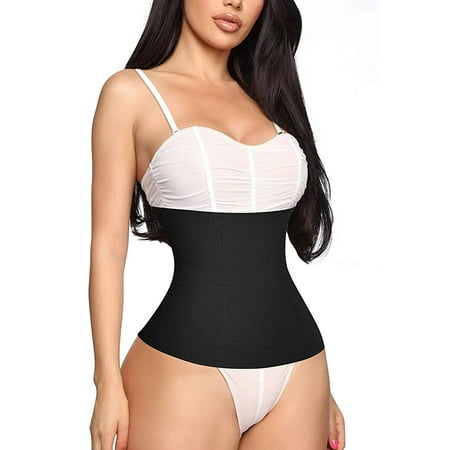 

Irisnaya Postpartum Belly Band Waist Trainer Maternity Recovery Belt Support Tighten Loose Skin Girdles for Women Body Shaper Tummy Control Body Wraps(Black Small)