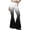 Black, variant on Women's Gradient Flare Yoga Pants, Ombre High Waisted Bell Bottom Leggings, Slim Fit Wide Flare Trousers for Dance and Lounge