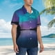 thumbnail image 3 of Fotbe Night At Lake Aurora Camisa Hawaiana para Hombre Unisex – Camisa Casual de Verano con Botones de Manga Corta de Algodón y Lino,Medium, 3 of 7
