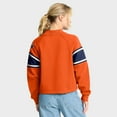 thumbnail image 2 of Women's Fanatics Orange Houston Astros Oversized Toss Sweep Raglan Pullover Sweatshirt, 2 of 5
