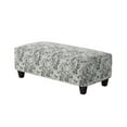 thumbnail image 3 of Southern Home Furnishings Freesia Denim Fabric Cocktail Ottoman in Blue Finish, 3 of 3