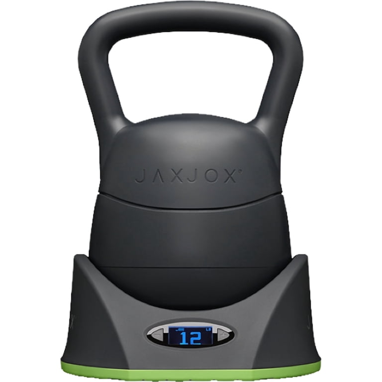 JAXJOX Adjustable Kettlebell 12-42lbs with One-Touch Adjustability