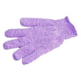 thumbnail image 2 of Shisuyan Body Scrub Gloves Five-Fingered Purple 2Pcs 7.5X5.1X0.2In, 2 of 5