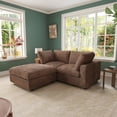thumbnail image 4 of bokifol 78.74" L Cloud Sectional L-Shaped Sofa with Ottoman,Sectional Sofa Cloud Couch for Living Rooms,Brown, 4 of 9