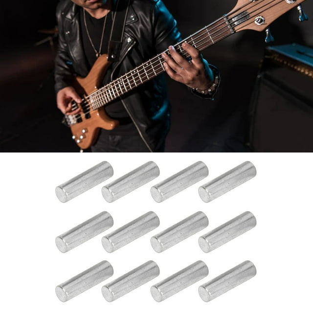12PCS Pickup Magnet Slug Rod Replacement Electric Guitar Pickup Metal Magnetic Columns