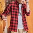 thumbnail image 2 of Camisas a cuadros para hombre, camisas informales con botones de manga larga, moda urbana para primavera y otoño, blusas ajustadas de marca para hombre, blusas suaves y cómodas, 2 of 5
