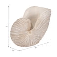 thumbnail image 4 of Decorative Resin Shell Sculpture for Home or Bathroom Decor - Ornaments for Office Room and Living Room Decor - Sculptural Figurine for Shelf and Coffee Table Display - 14", Ivory & Tan, 4 of 8