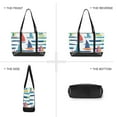 thumbnail image 6 of FORMRS Canvas Laptop Tote Bag for Women with 15.6" Computer Compartments Shoulder Handbag, Colorful Sailboats, 6 of 7