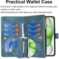 thumbnail image 4 of Fit for iPhone 15 Plus (5G 2023) Wallet Case for Women & Men with Strap,iPhone 15 Plus Crossbody Phone Case with Card Holder,Shoulder Lanyard,[9 Card Slots] Zipper PU Leather Case 6.7",Blue, 4 of 7