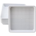 thumbnail image 7 of GIXUSIL 10 Pcs 9 x 9 Inch White Square Plant Saucer, Plastic Plant Saucer Drip Tray, Square Flower Pot Tray for Indoors and Outdoor Plant Pots, 1.26 Inch Deep, 7 of 7
